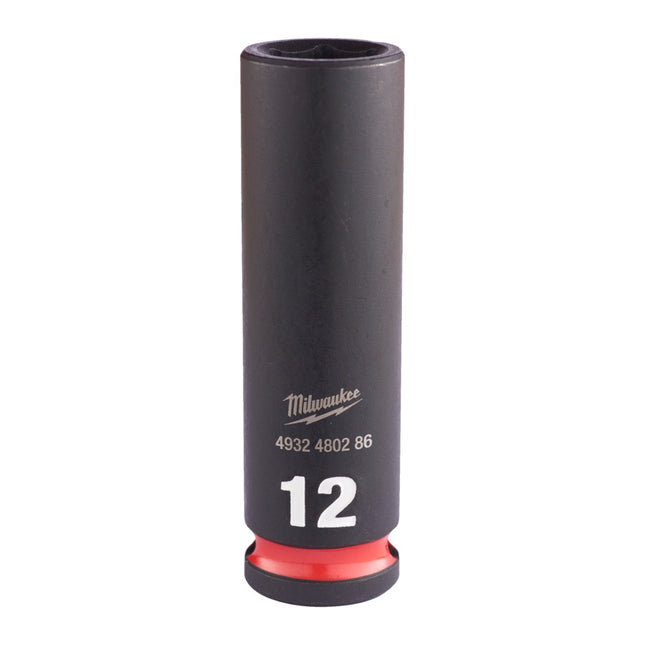 Milwaukee Krachtdop ⅜” 12mm lang Shockwave- 4932480286