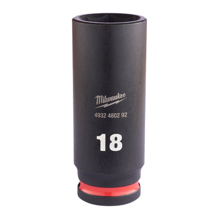 Milwaukee Krachtdop ⅜” 18mm lang Shockwave- 4932480292