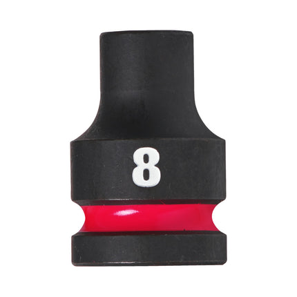 Milwaukee Krachtdop ½” 8mm kort Shockwave- 4932480302