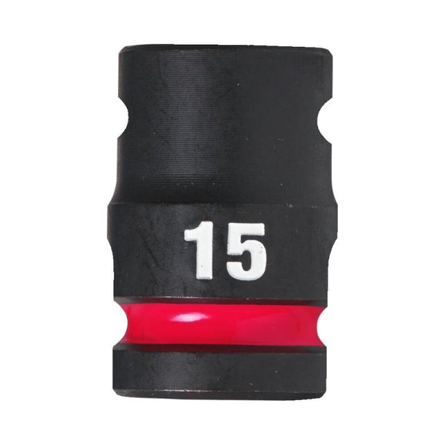 Milwaukee Krachtdop ½” 15mm kort Shockwave- 4932480309
