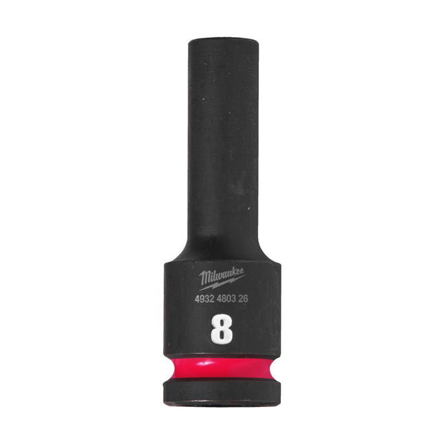 Milwaukee Krachtdop ½” 8mm lang Shockwave- 4932480326