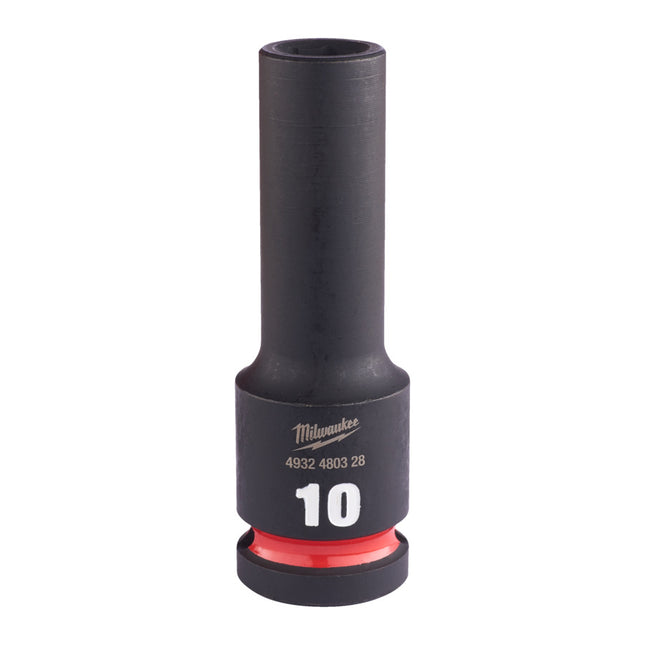 Milwaukee Krachtdop ½" 10mm lang Shockwave- 4932480328