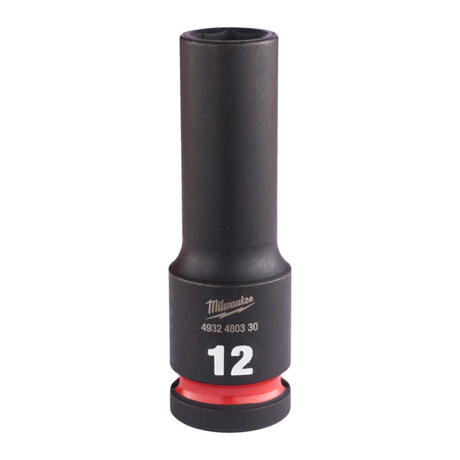 Milwaukee Krachtdop ½” 12mm lang Shockwave- 4932480330