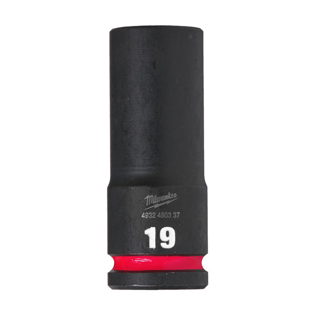 Milwaukee Krachtdop ½” 19mm lang Shockwave- 4932480337