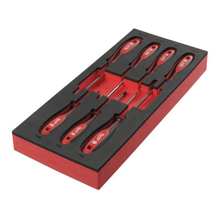 Milwaukee schroevendraaierset SL & PH Foam Inlay 7 delig - 4932492395