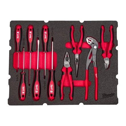 Milwaukee schroevendraaiers en tangen Foam inlay (10-delig)