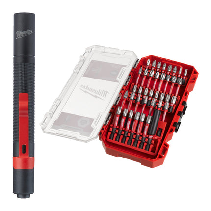 Milwaukee shockwave schroefbits 39-delig met zaklamp - 4932498608