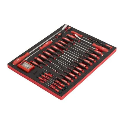 Milwaukee schroevendraaier- en koevoetset 70-delig foam inlay - 4932502084