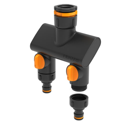 FISKARS Kraankoppeling 2 weg waterverdeler On/Off - 1027092