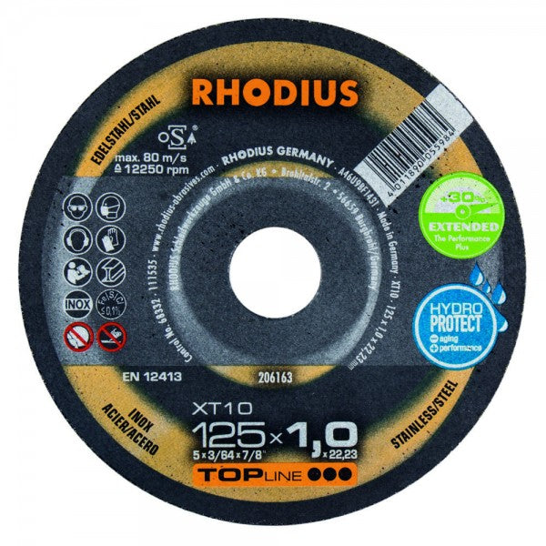 Rhodius- XT10- Doorslijpschijf- 125x1,0x22,23- 206163