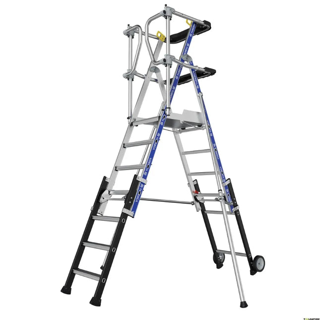 Tubesca Sherpascopic verstelbaar werkplatform 5-7 treden aluminium - 1702272961