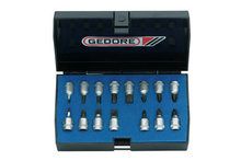 Dopsleutel-schroevendraaierset 1/4" 15-dlg IN-IS-PH-PZ Gedore