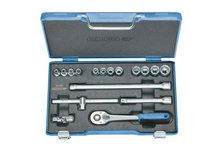 Dopsleutelset 3/8"" 17-dlg 6-kant 6-19 mm Gedore