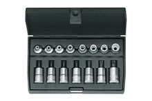Dopsleutel-schroevendraaierset 3/8"" 15-dlg TORX Gedore