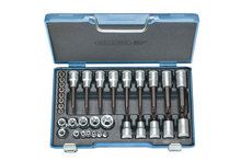 Dopsleutelset 1/2""+1/4"" 34-dlg TORX Gedore