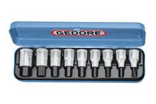 Dopsleutel-schroevendraaierset 1/2"" 9-dlg 5-17 mm Gedore