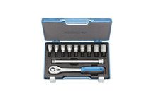 Dopsleutel-schroevendraaierset 1/2"" 11-dlg 5-17 mm Gedore
