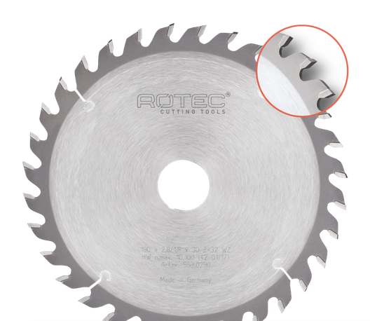 Rotec 553.0120 HM zaagblad voor handmachines 160Ø- 36t
