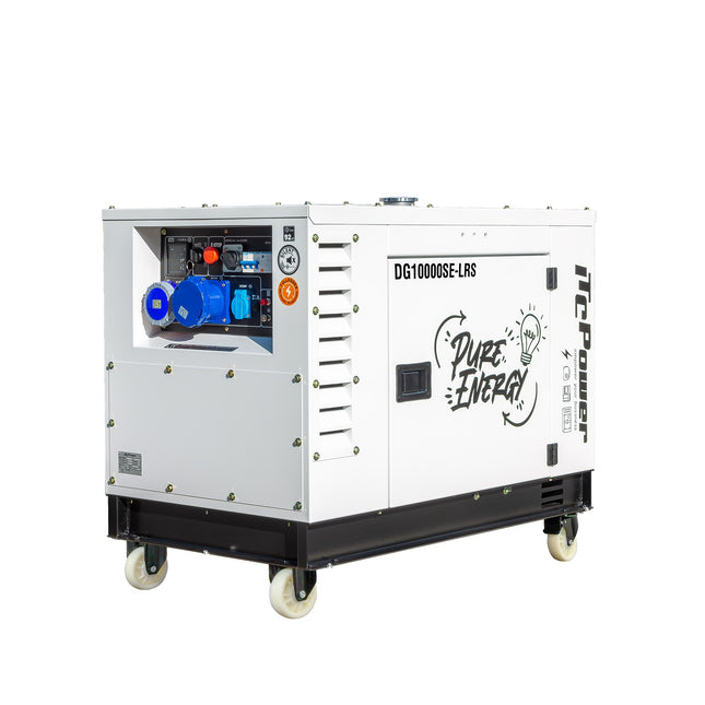 ITCPOWER DG10000SE-LRS diesel generator 8000W 230V met grote brandstoftank