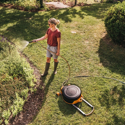 FISKARS Automatische slanghaspel XL met wielen, incl. 20 m slang - 1067548