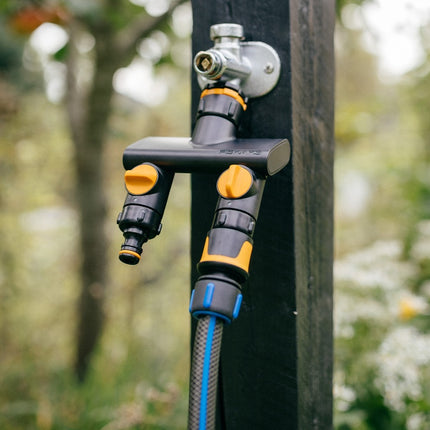FISKARS Kraankoppeling 2 weg waterverdeler On/Off - 1027092