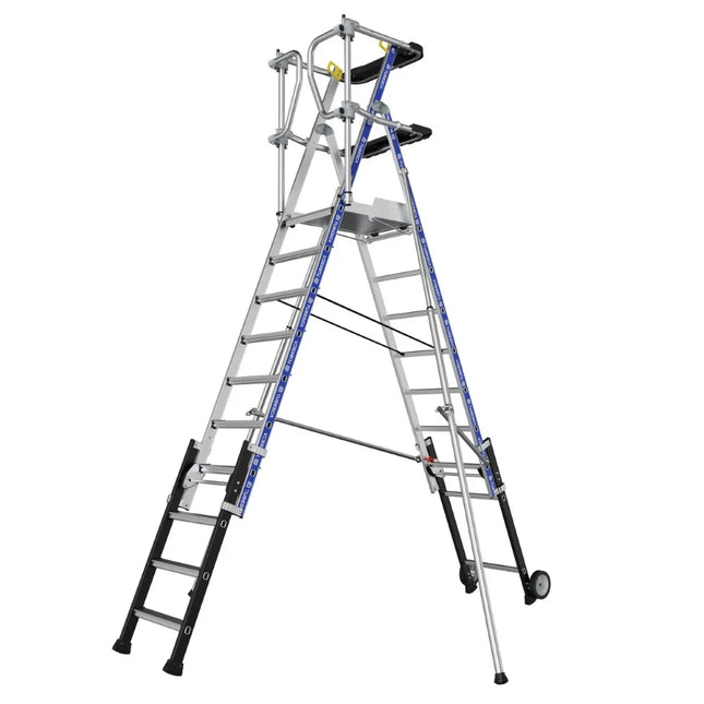 Tubesca Sherpascopic verstelbaar werkplatform 8-11 treden aluminium - 1702272963