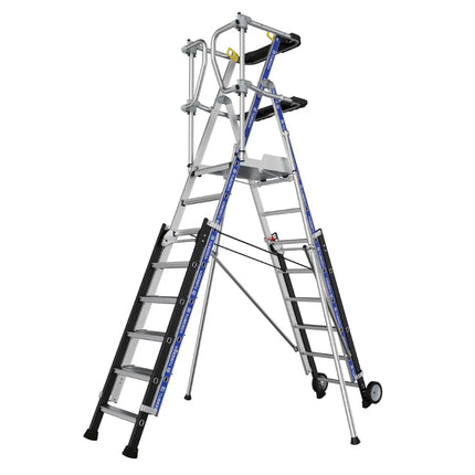 Tubesca Sherpascopic verstelbaar werkplatform 8-10 treden aluminium - 1702272962