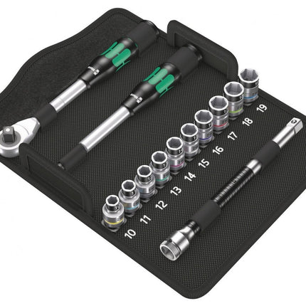 Wera 8006 SC 1 Zyklop Hybrid-ratelset, 1/2"-aandrijving, metrisch