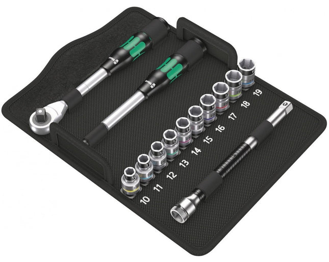Wera 8006 SC 1 Zyklop Hybrid-ratelset, 1/2"-aandrijving, metrisch
