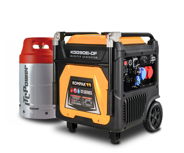 KOMPAK KGG90EI-DF inverter aggregaat 8100W 230V/400V- (400V inverter)