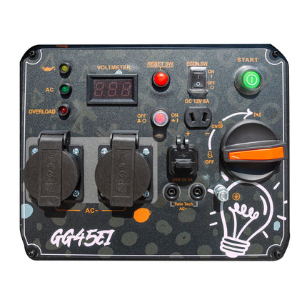 ITCPOWER GG45Ei inverter aggregaat 4000W 230V- (elektrische start)