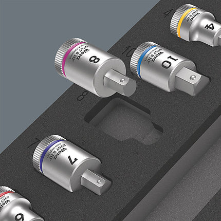 9723 Schuimrubberen inzetstuk met Zyklop B 3/8" bitdoppen Set 1, 22‑delig