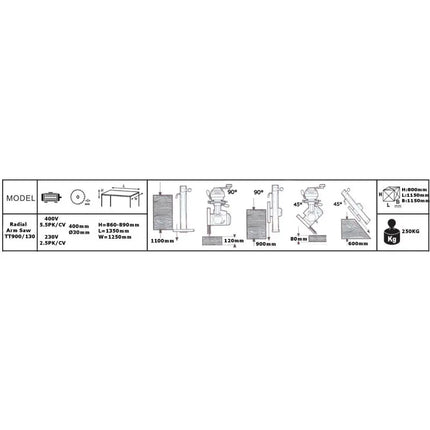 BARVEX radiaalzaagmachine RAS900 400V - TEN-12711