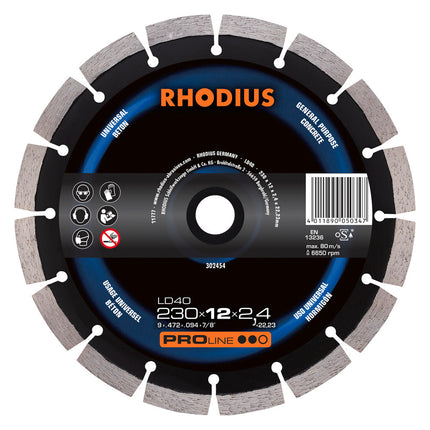 Rhodius LD40 Diamantdoorslijpschijf 230mm- 302454