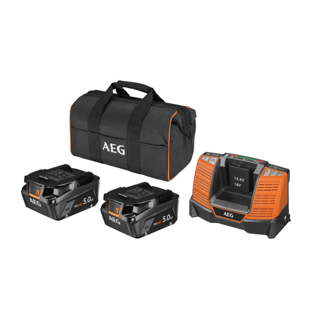 AEG Set Accu's en Lader 18V SETL1850SHD