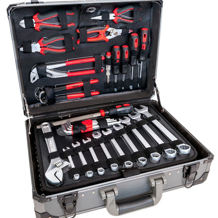 Airpress Aluminium gereedschapskoffer 127 delig - 75255