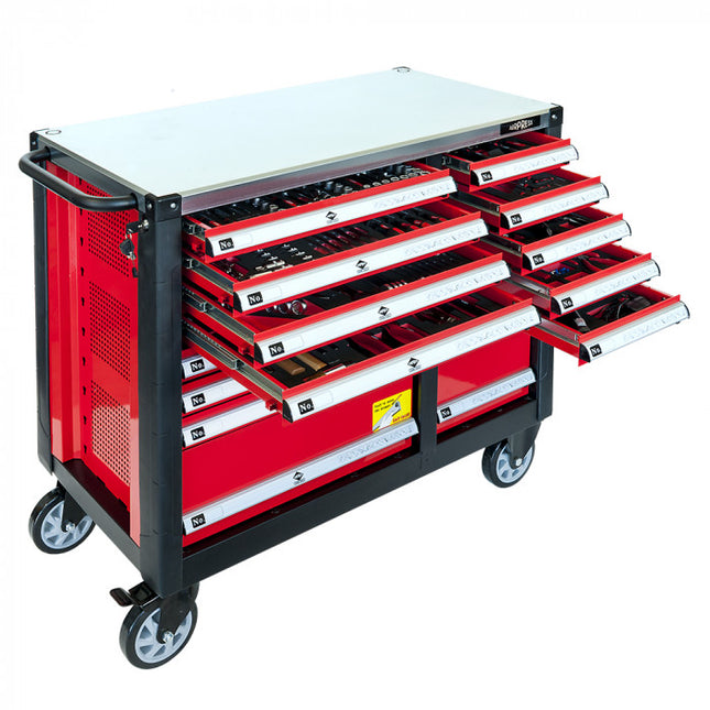 Airpress Gereedschapswagen gevuld 447 delig 16 laden - 79609