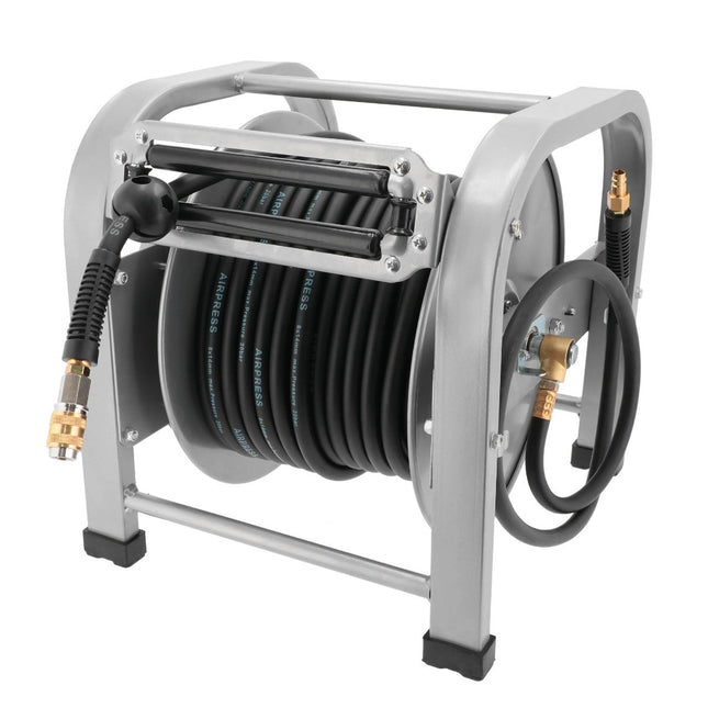 Airpress Luchtslanghaspel 30m vloermodel zelfoprollend 10x16mm 1-4 - 46510