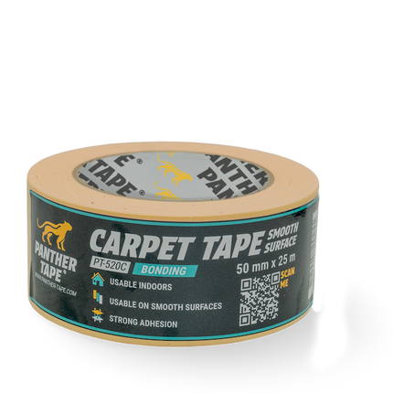 Panthertape 520C Tapijttape glad oppervlak – 50mm x 25m