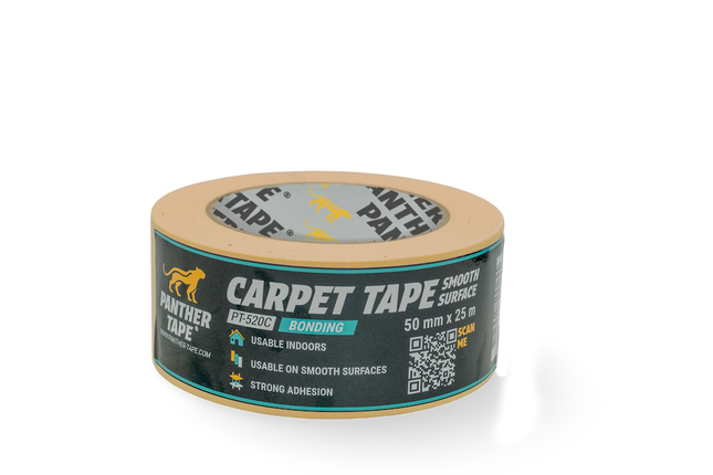 Panthertape 520C Tapijttape glad oppervlak – 50mm x 25m