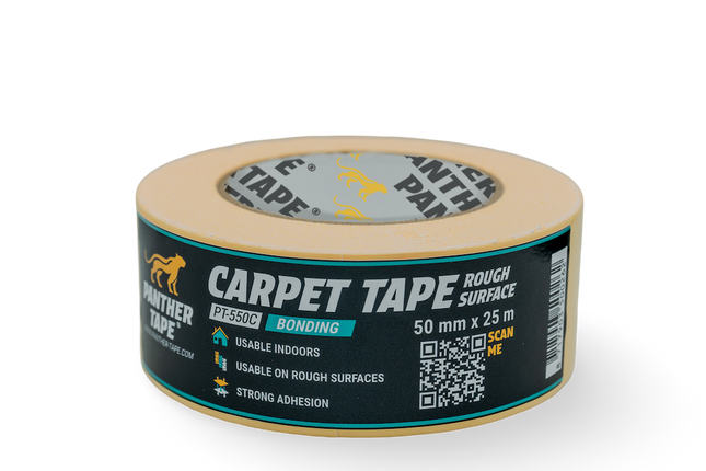 Panthertape 550C tapijttape ruw oppervlak – 50mm x 25m