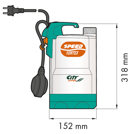 Citypumps vuilwater dompelpomp SPEED VORTEX AUT - 370W - 230V - 6010363