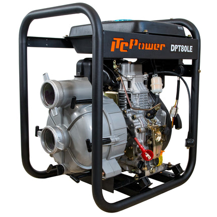 ITCPOWER DPT80LE waterpomp diesel 296CC - 6 pk (67 m3/h) 2,9 Bar