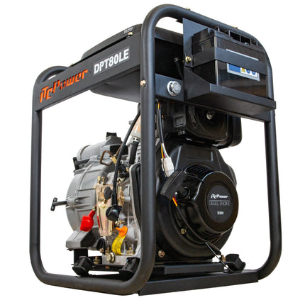 ITCPOWER DPT80LE waterpomp diesel 296CC - 6 pk (67 m3/h) 2,9 Bar