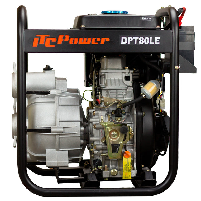 ITCPOWER DPT80LE waterpomp diesel 296CC - 6 pk (67 m3/h) 2,9 Bar