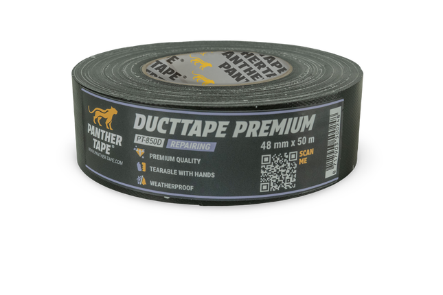 Panthertape 850D Duct Tape Premium zwart – 48mm x 50m