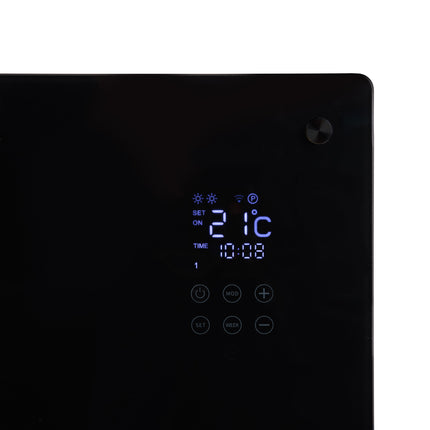 Eurom Alutherm Sani 1200 Glas Zwart Wifi - 361261