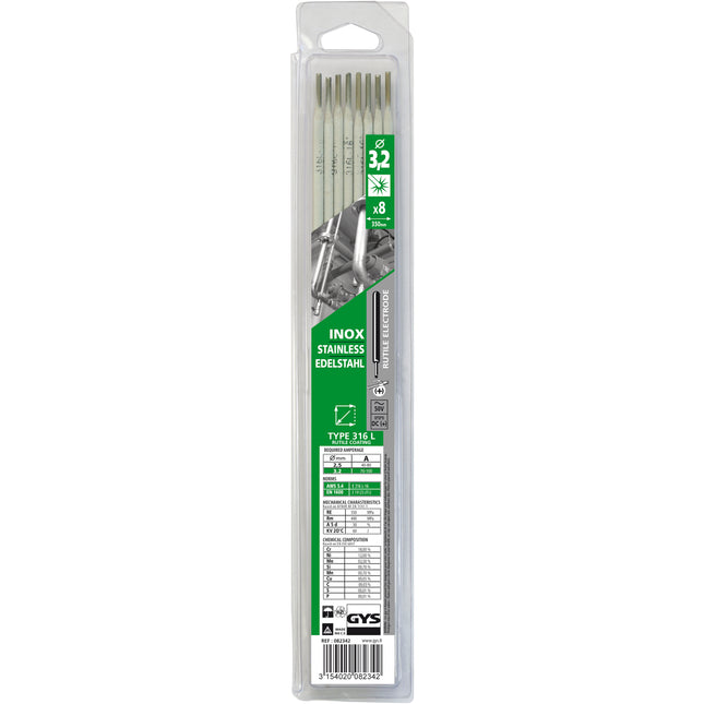 GYS Elektrodes rvs 3.2mm (x8)- 5193082342