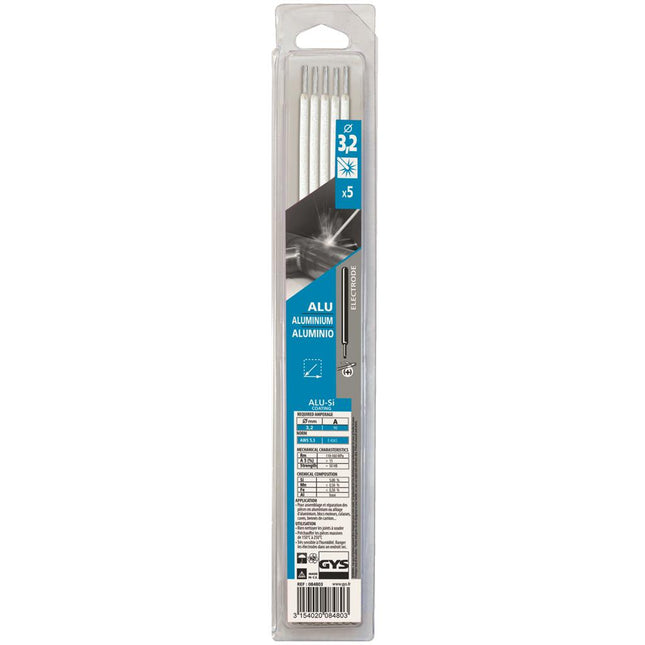 GYS Las Elektrodes aluminium 3,2mm (x5)- 5193084803