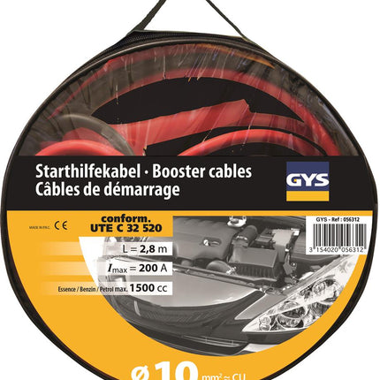 GYS Startkabel 200A met geïsoleerde klem 2,8m- 5193056312